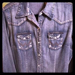 Wrangler denim western shirt